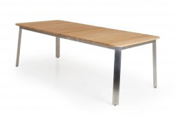 Lefkos matbord teak och rostfritt