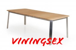 Lefkos matbord teak och rostfritt