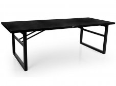 Vevi matbord aluminium svart