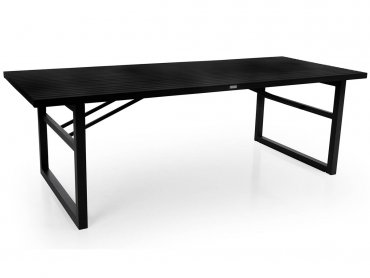 Vevi matbord aluminium svart